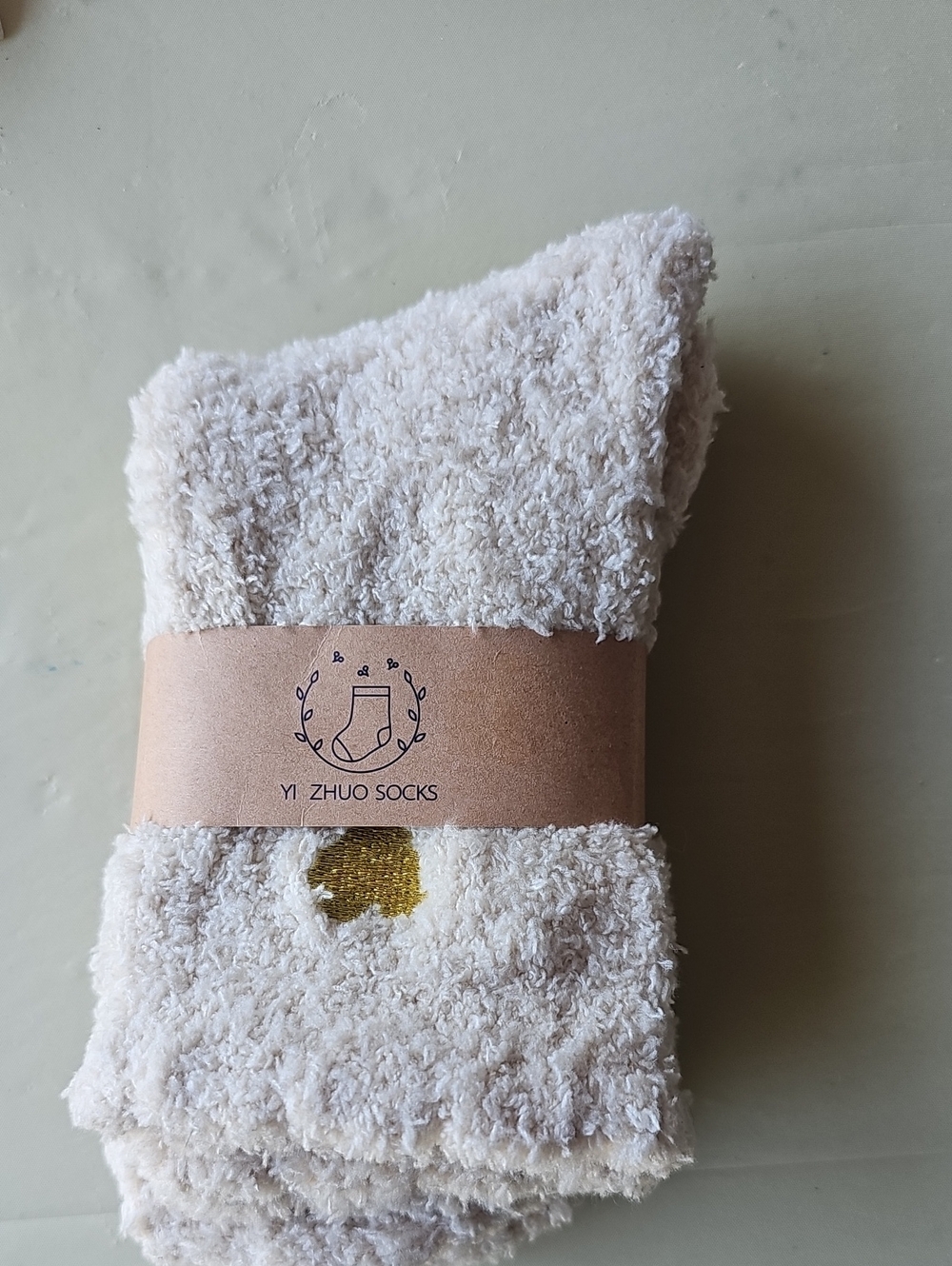 Women's Plush Cream Fuzzy Socks